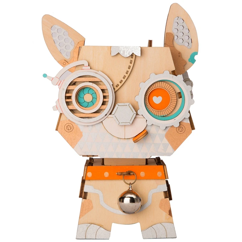 Robotime 3D деревянная игра-головоломка для щенка Креативный цветочный горшок коробка для хранения держатель ручки Модель Строительный комплект Детские игрушки для взрослых