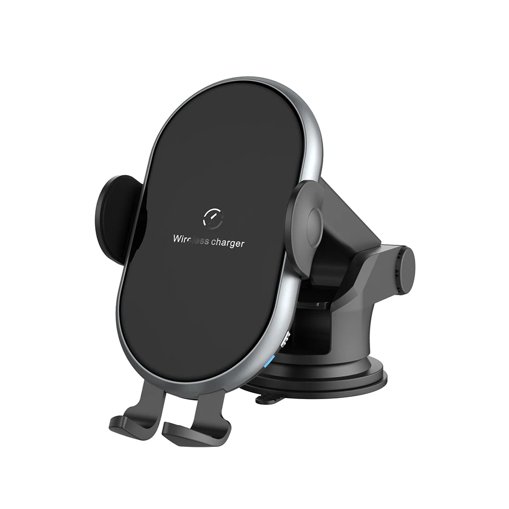 10 Вт Qi автомобильное беспроводное зарядное устройство для IPhone 11 Pro XS Max X XR Сенсорное зондирование быстрая Беспроводная зарядка автомобильный держатель телефона для samsung S10 - Color: Black