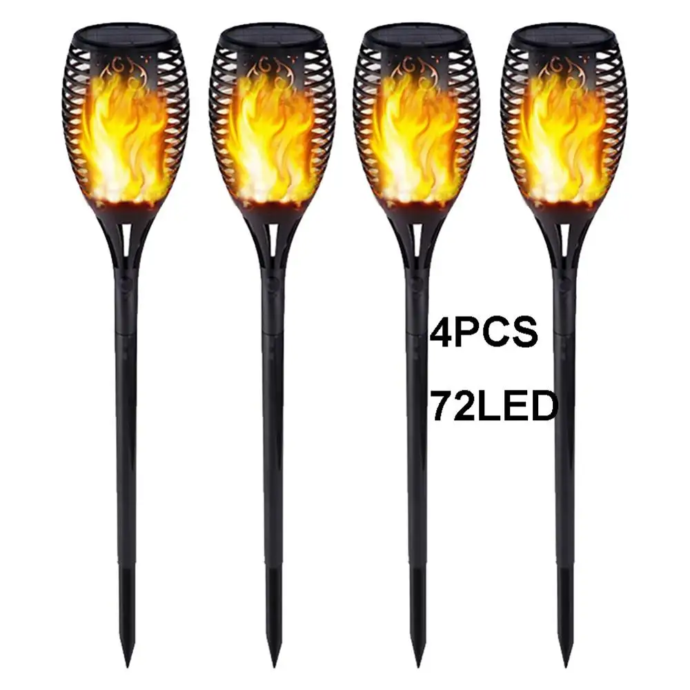 4pcs 72led 33/51/72LED водонепроницаемый Солнечный фонарь светильник садовый светильник солнечный светильник открытый ландшафтный Декор садовый светильник - Испускаемый цвет: 4pcs 72led