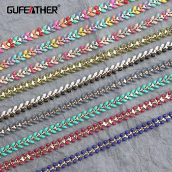 

GUFEATHER C48,jewelry accessories,diy chain,hand made,18k gold plated,0.3 microns,diy necklace,necklace for women,1m/lot