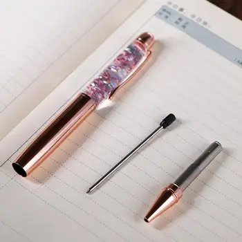 

Metal Ballpoint Pen Crystal Pen Office Signature Pen Stationery Writing Advertising Gift Pen Ink Black 1.0mm School Student I2E2
