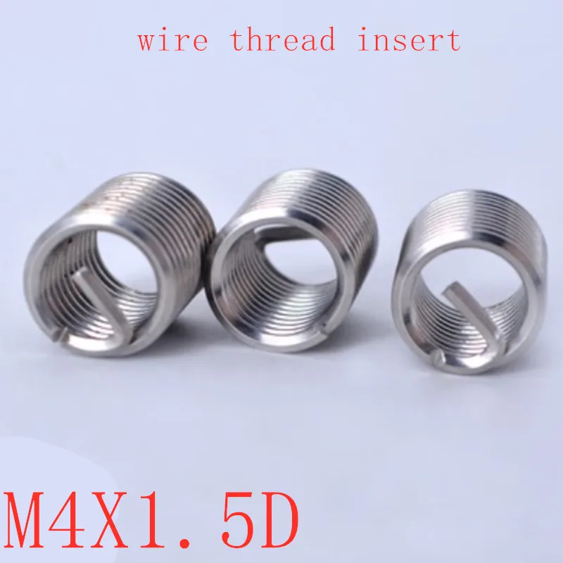 50pcsm4x15DM415Dstainlesssteelmetricthreadinsertsus304M4