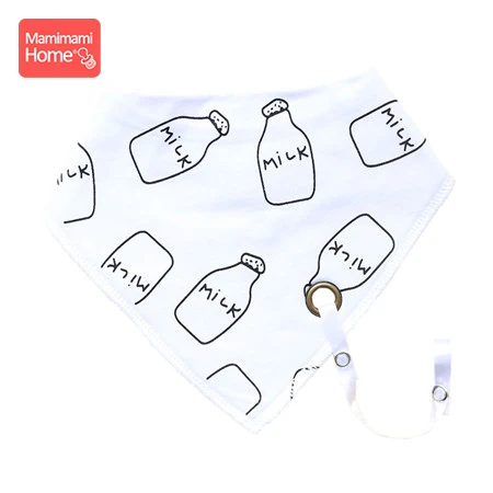 milk bib Mamihome Детские Бандана Нагрудники, Слюнявчики, одежда Силиконовый грызунок подвеска панды хлопковый слюнявчик новорожденных впитывающая салфетка детская Товары - Цвет: milk bib