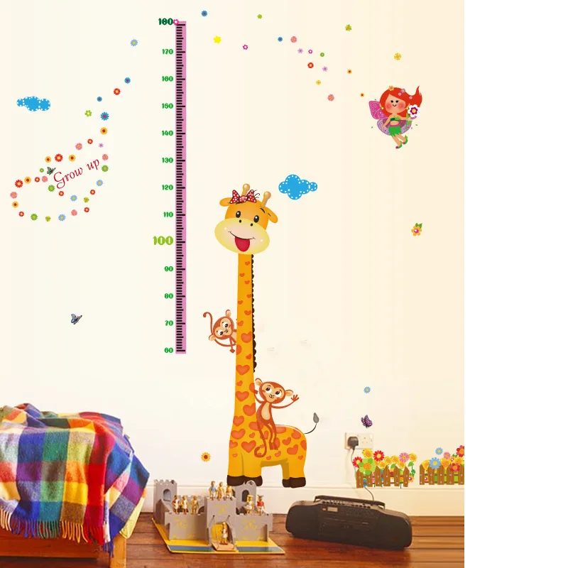 New Style SK9127 Giraffe Height Stickers CHILDREN'S Room Kindergarten Classroom Background Decoration Creative Wall Stickers
