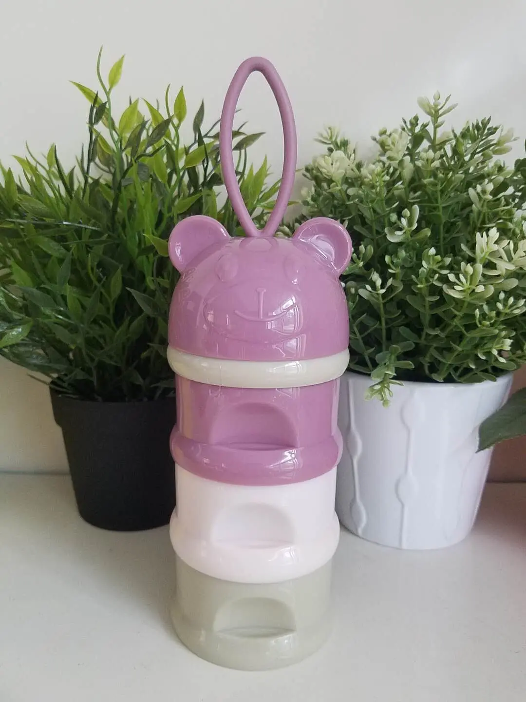 

3 layers Bear Style Portable Baby Food Storage Box Essential Cereal Cartoon Infant Milk Powder Box Toddle Snacks Container