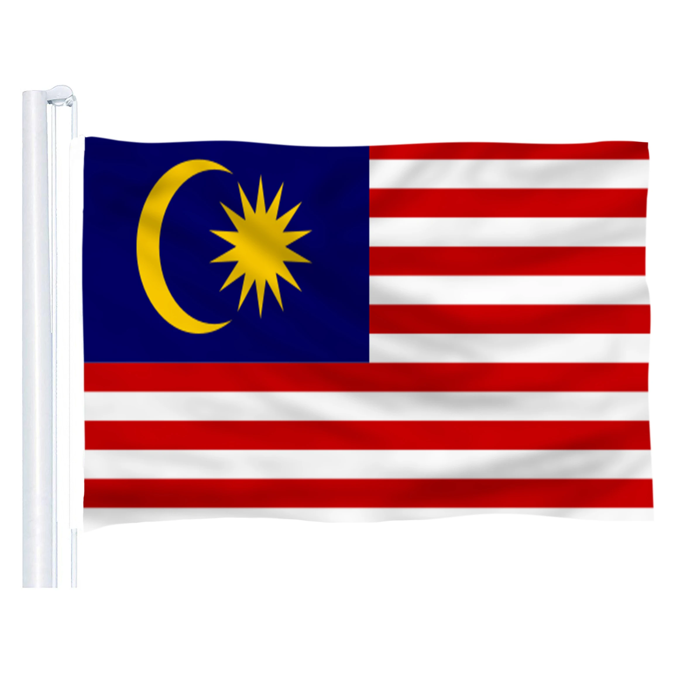 DFLIVE Malaysia Country Flag 3x5 FT Printed Polyester Fly 90x150 CM Malaysian MY National Banner | Дом и сад