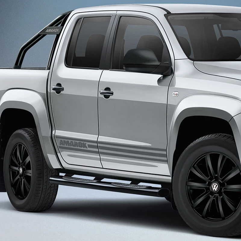 2 шт боковой двери полоса графическая виниловая наклейка подходит для vw amarok 2009
