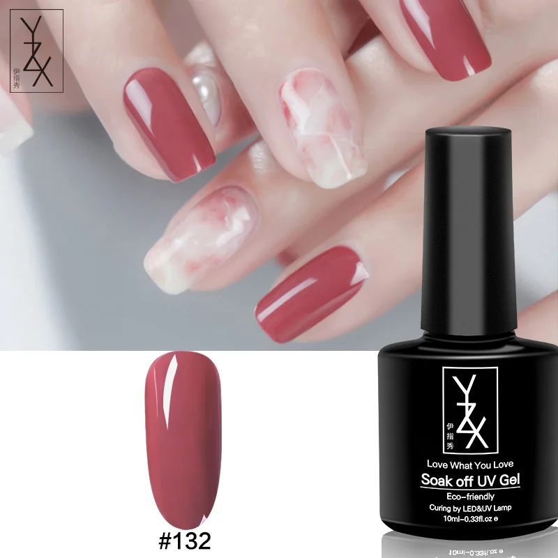 YXZ 10 мл Bean паста УФ светодиодный гель для дизайна ногтей Гель-лак для маникюра Замачивание 6 цветов гель лак для ногтей эмаль для элегантных женщин - Цвет: Milkwhite