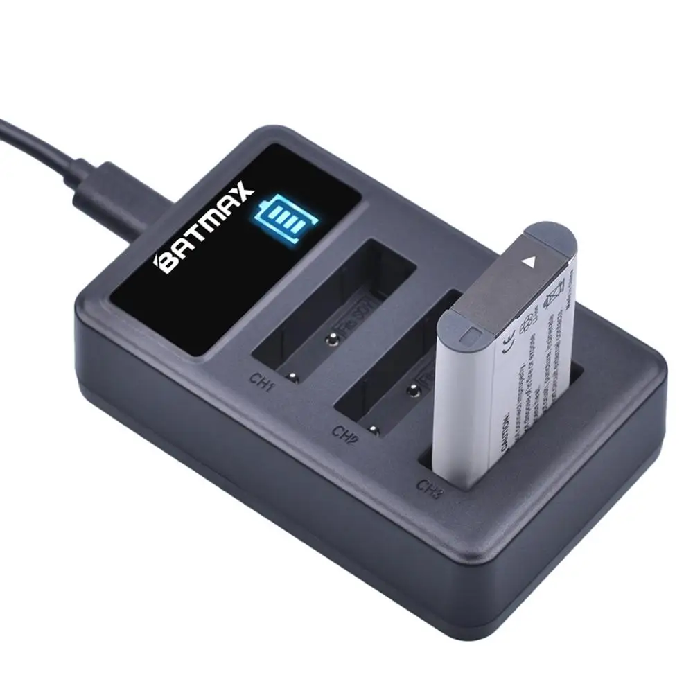 Batmax 1860mAh NP-BX1 Battery + LED 3 Slots Charger For Sony ZV-1F DSC-RX100 M6 M7 M5A M3 WX500 HX300 WX350 AS30V AS300 HX60 rechargeable battery,camera battery,rechargeable battery charger,sony battery