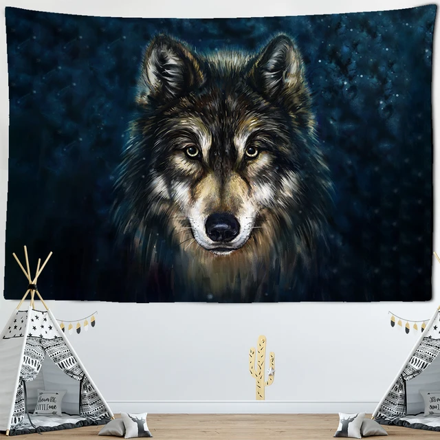 Wolf Tapestry Wall Hanging