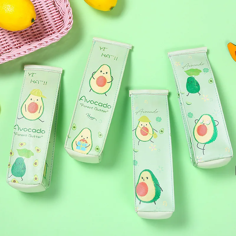 

X0018 Online Celebrity Milk Box Pencil Case Cute Avocado Creative Large-Volume Students Stationery Box Female Simple Pencil Case