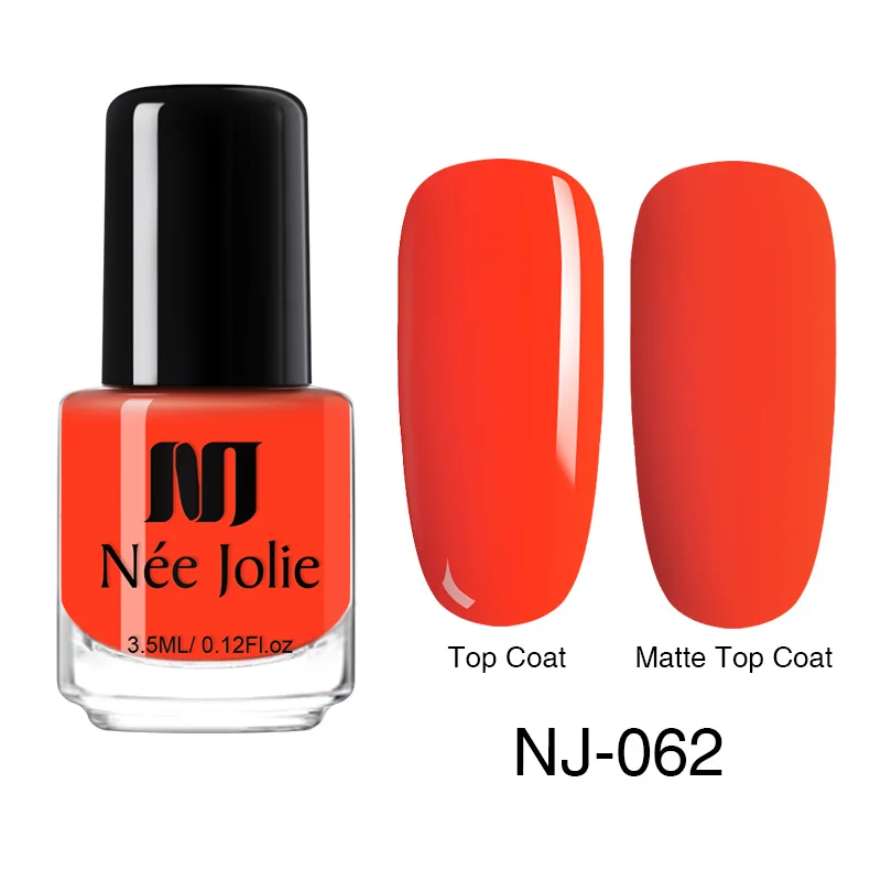 3.5ml NJ-062 Матовый лак для ногтей NEE JOLIE Effetc, черный чистый цвет, розовый лак для ногтей, масляной лак, лак для ногтей, лак для ногтей - Цвет: 3.5ml NJ-062