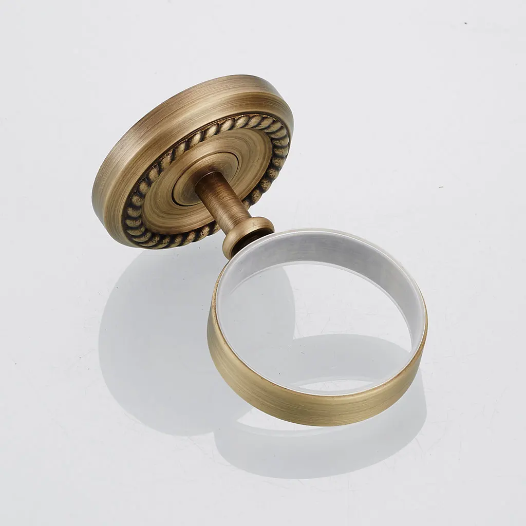 Bathroom Accessories Single Tumbler Holder Antique Brass Cup Storage Rack