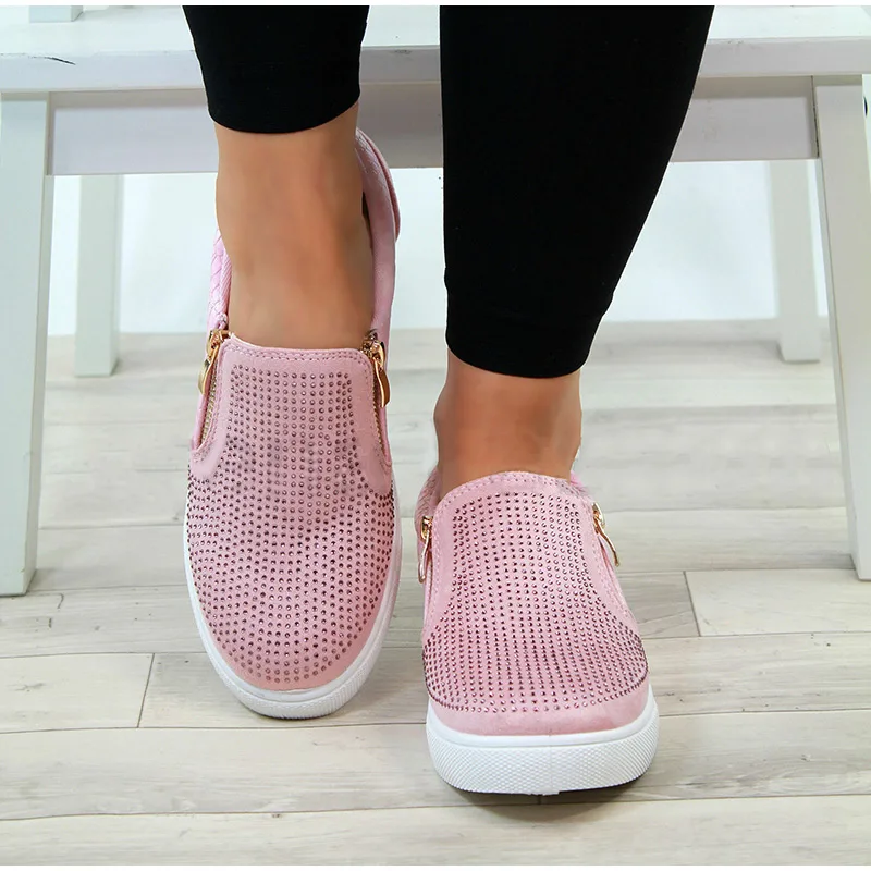 KHTAA/женские блестящие кроссовки на плоской подошве; повседневная женская обувь из сетчатого материала со шнуровкой; удобная обувь на