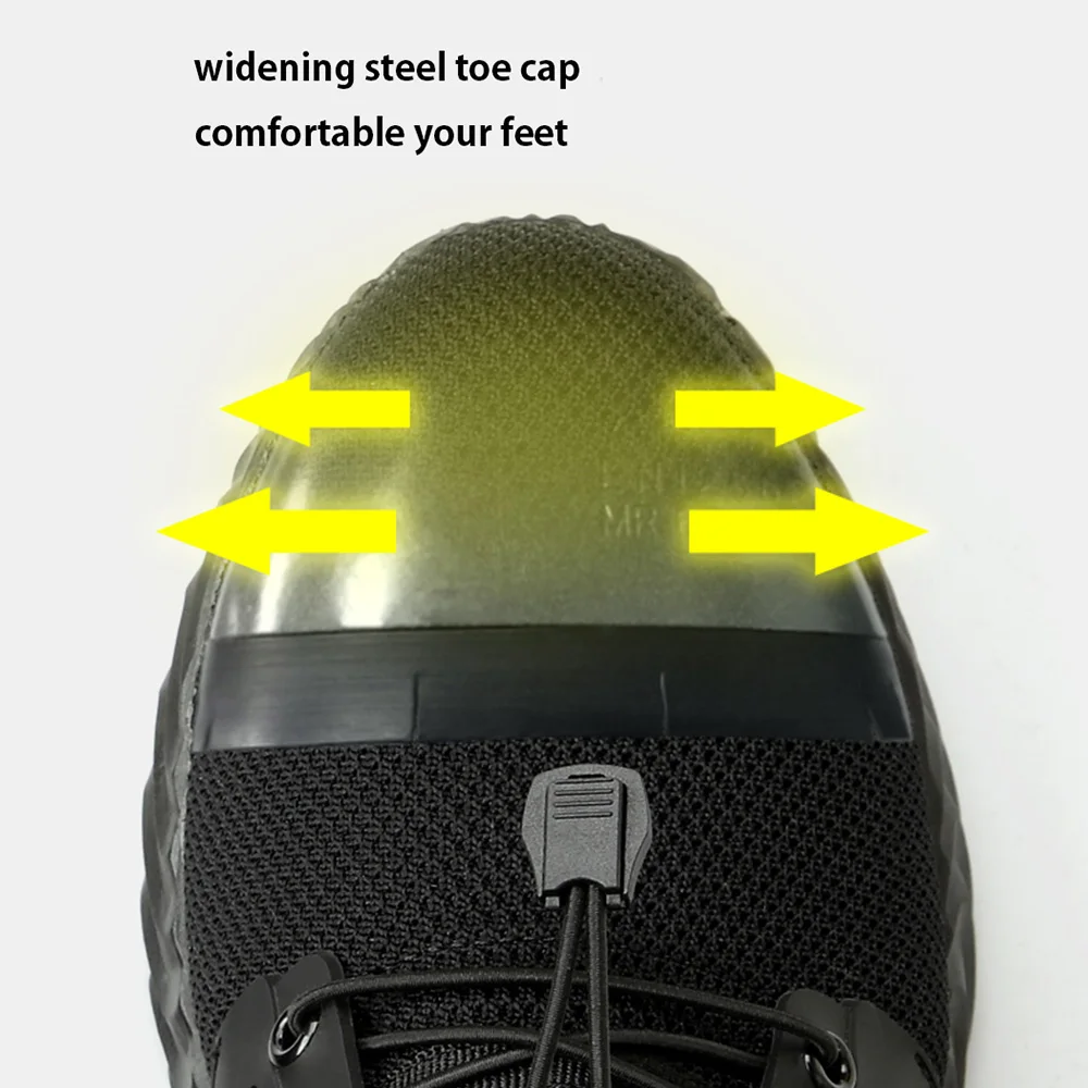 Men's Hiking Steel Toe Work Safety Shoes Puncture Proof Breathable lightweight male Shoes Outdoor Workers Sneakers D20