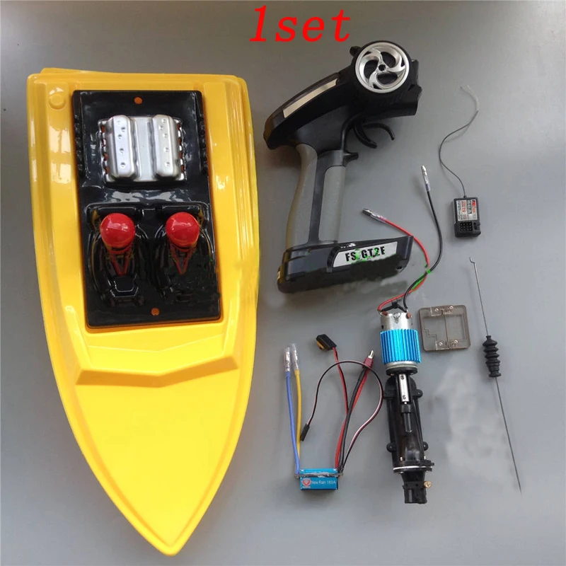 1 комплект RC 390 щеточный двигатель с механическим приводом 2,4G FS-GT2E передатчик корпус лодки 160A ESC спрей Подруливающее устройство водоструйный насос