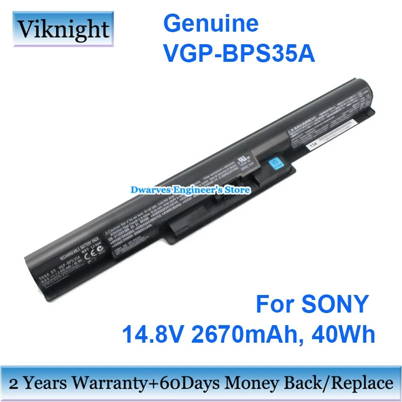 Оригинальный VGP BPS35A Аккумулятор для SONY VAIO 14E 15E серии SVF152C29M SVF1521A2E SVF15217SC 2670 мАч