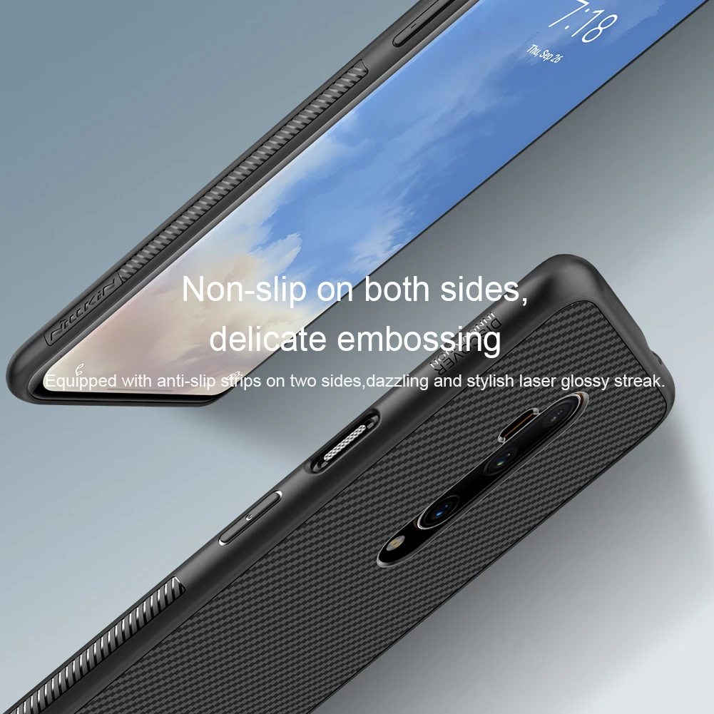 NILLKIN для OnePlus 7T Pro Чехол для One Plus 7T Pro Чехол из углеродного синтетического волокна задняя крышка для 1+ 7T Pro