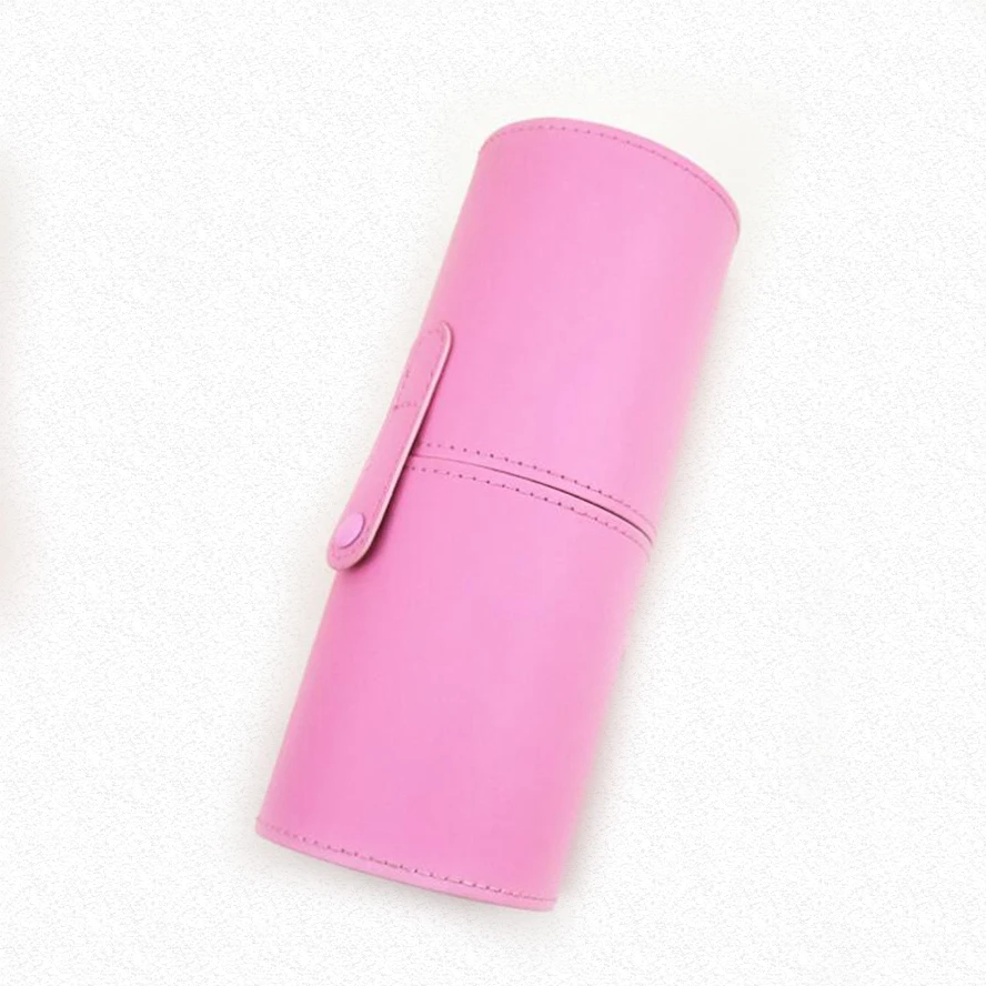 Fashion Travel Makeup Brushes Holder PU Leather Cosmetic Pens Tube Cup Container Lipstick Storage Makeup Organizer Outdoor 5