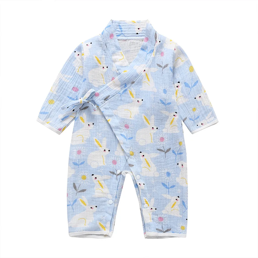 SAGACE комбинезон для мальчиков, одежда для сна, халат для новорожденных мальчиков и девочек, кимоно, повседневный трикотажный халат с рисунком для малышей, одежда для сна