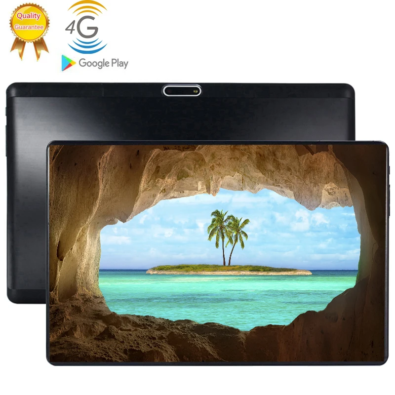 Планшеты Android 9,0 планшет 10 дюймов Google Play 2.5D экран из закаленного стекла Восьмиядерный SIM 4G LTE wifi gps ram 6 ГБ 128 Гб планшетный ПК