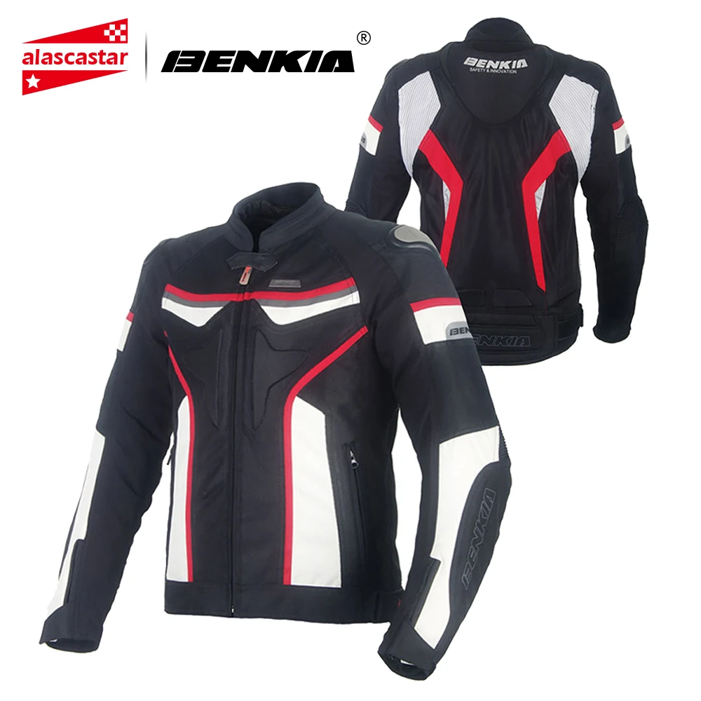 

BENKIA Motorcycle Jacket Men Breathable Motocross Chaqueta Moto Jacket Protection Body Armor Riding Jacket Waterproof Linner