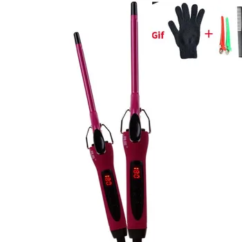 

professional 9mm curling iron Hair waver Pear Flower Cone Ceramic curling wand roller beauty Salon Hair Curlers