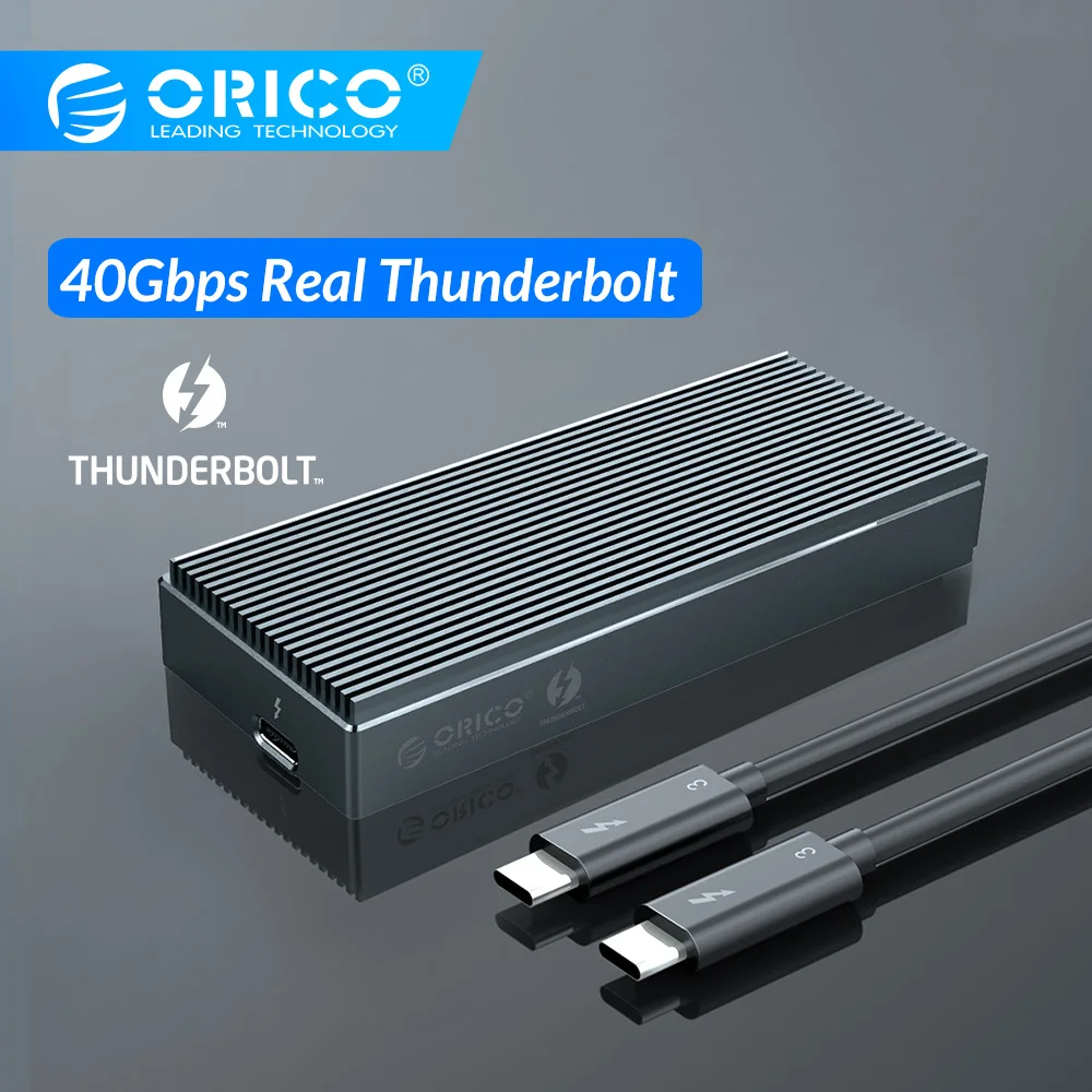 ORICO Thunderbolt 3 40Gbps NVME M.2 SSD Enclosure 2TB Aluminum USB C with 40Gbps Thunderbolt 3 C to