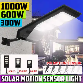 

180/120/60 Led Solar Light PIR Motion Sensor Outdoor Lighting solar Wall Lamps Waterproof led light with Pole & Remote Control