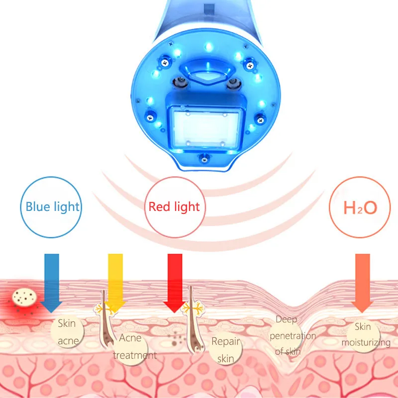 Светодиодный красный и синий свет омолаживающая маска для кожи спа водород кислород маска кожа ухаживающее косметологическое оборудование инструмент светодиодный маска для лица