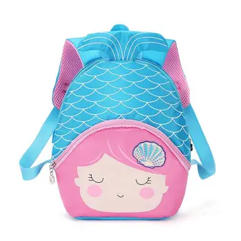 

Children's Bags 2020 New Kawaii Backpack Cartoon Kindergarten Cute little mermaid For Girls Baby Small School Bag