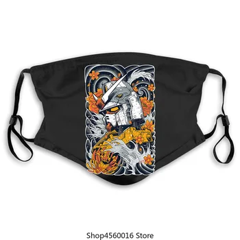 

Gundam 2020 Japon Anime masque Hommes noir masque Art Conception Vintage Cartoon Tops Fitness masques D'été Funky Streetwear-in
