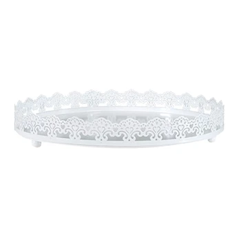 

Lace Edge Cake Tray High Quality Cupcake Stand White Metal Plate for Cake Decorating Tools Bakeware Kitchen Dining & Bar