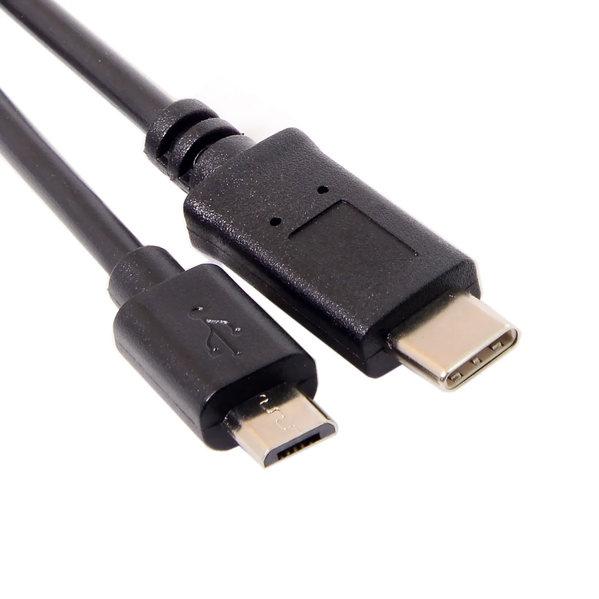 

10pcs/lot Micro USB 2.0 Male to Reversible USB 3.0 3.1 Type C Male Contor Data Cable BK