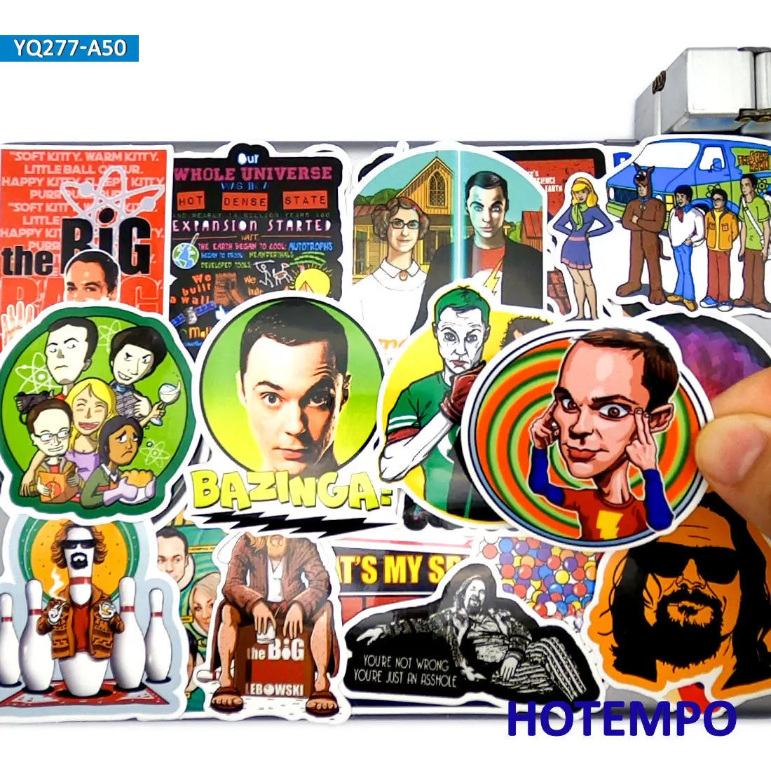 50pcs Big Bang Style US TV Series Funny Mix Laptop Phone Skateboard Stickers Pack for Kids Toys DIY Notebook Guitar Bike Sticker