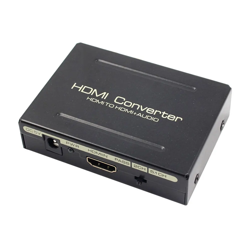 

HDMI Audio Extractor Splitter HDMI to HDMI SPDIF R/L Audio Signal Converter 2/5.1CH For Computer HDTV Amplifier Stereo