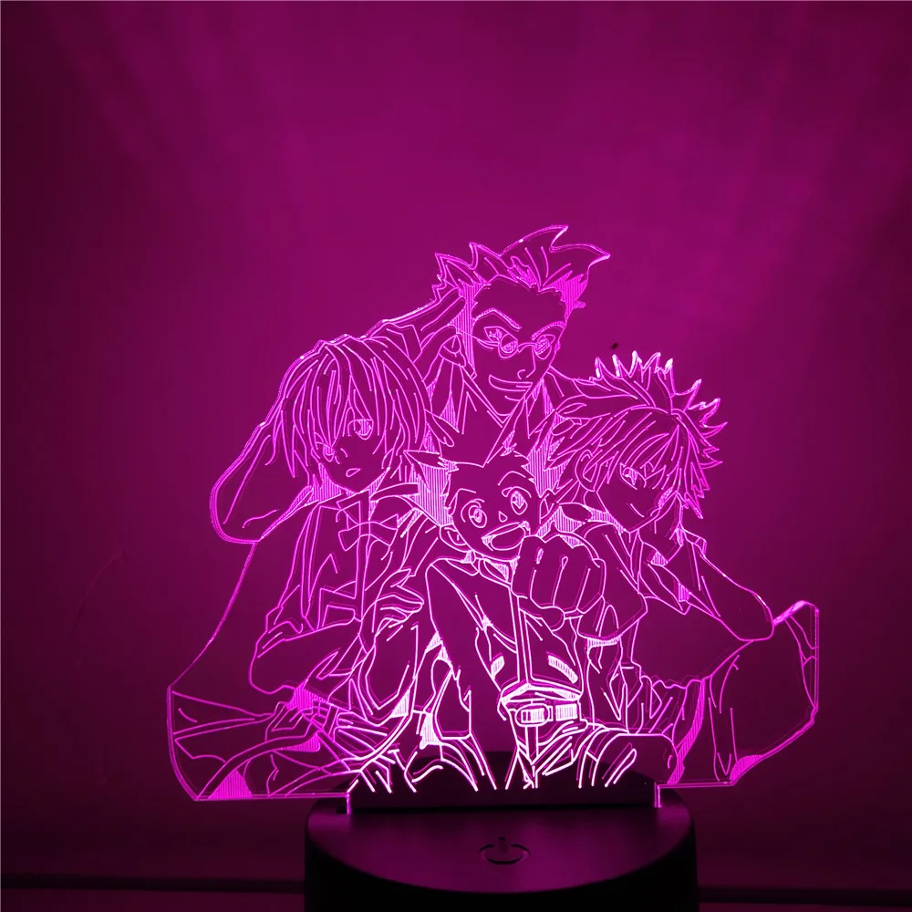 СВЕТОДИОДНЫЙ 3d светильник аниме Hunter X Gon и Killua Hisoka гаджеты декор для детской