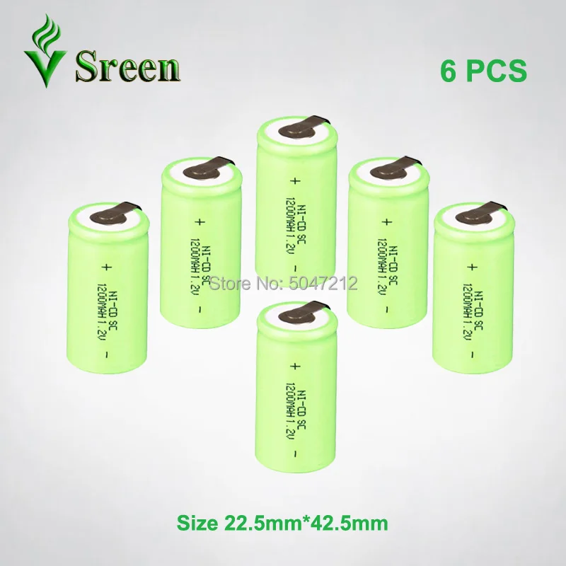 NI CD 1 2 V SC 1200mAh аккумуляторная батарея с никелевым листом DIY для аккумуляторных