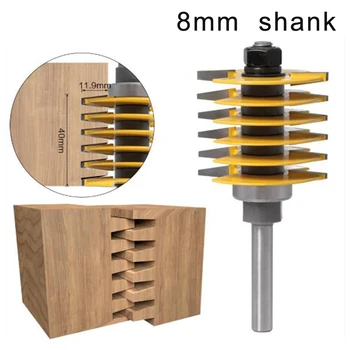 

8/ 1/2Shank Step Finger Alloy Tipped Router Bit Milling Cutter Woodwork Chisel