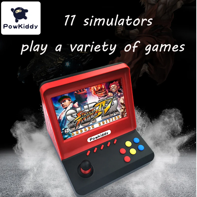 Powkiddy A9 Game Console Video Game Classic Retro Player 7.0 Inches HD Screen with 3000 Games with Two Gamepads Support TF Card
