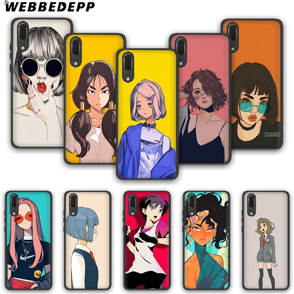 WEBBEDEPP милый модный мягкий чехол для телефона Huawei P10 P20 P30 Lite Pro Y6 Y7 Prime 2018 Y9 2019 |
