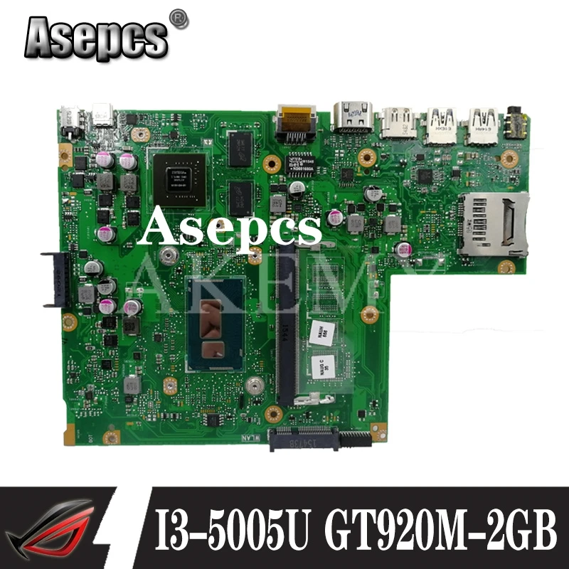 Akemy X540LJ Laptop motherboard For Asus VivoBook X540L R540L F540L A540L original mainboard NO-RAM I3-5005U GT920M-2GB | Компьютеры и