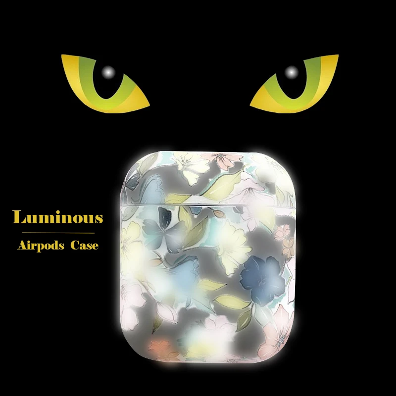 

Luminous Case For Airpods 2 Case Earphone Charging Cover Bag for Apple AirPods 1 2 Hard PC Bluetooth Box Headset Protect Case
