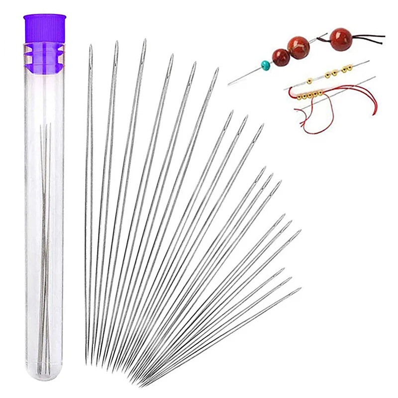 LMDZ 18pcs Beading Needles Set Beading Embroidery Needles Big Eye
