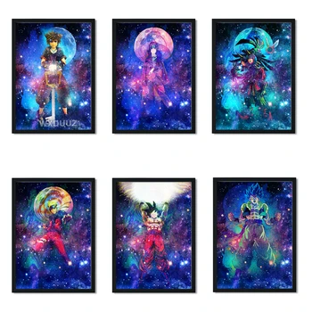 

Anime Dragon Ball Z Naruto Manga Mural Picture Home Decoration Art Decor HD quality Nursery Kids Room posters canvas painting