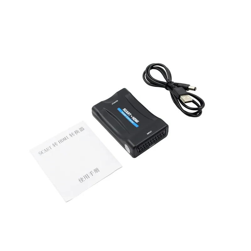 1080P SCART К HDMI видео аудио высококлассный конвертер адаптер для HD tv DVD для Sky Box STB подключи и играй с кабелем постоянного тока