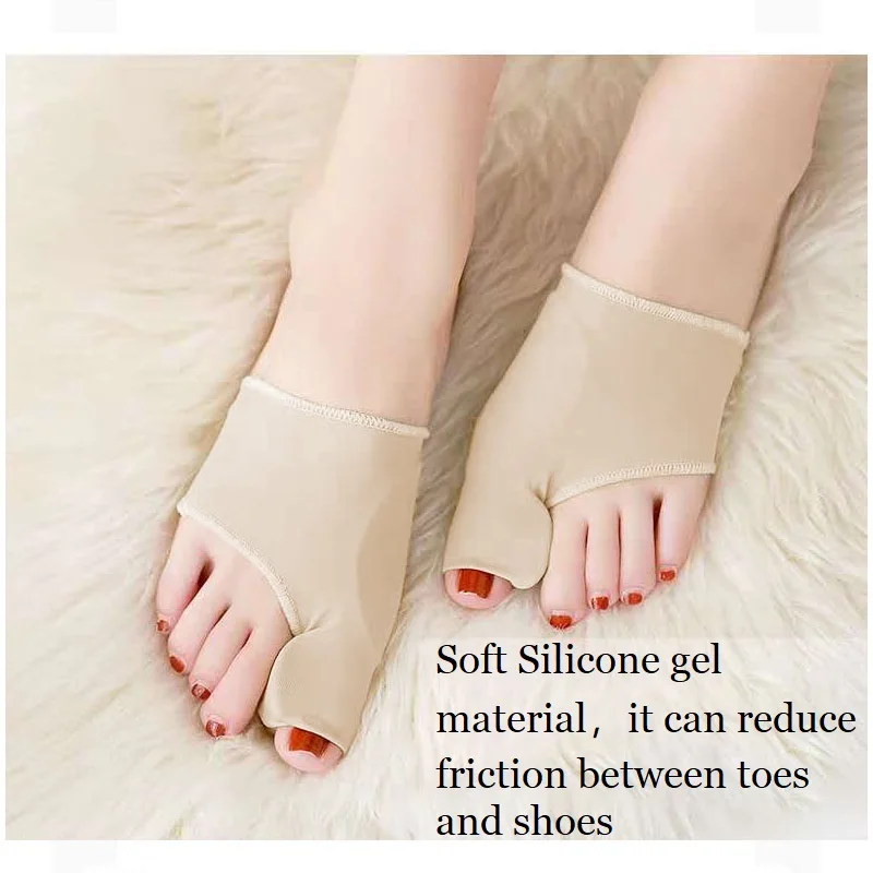 US 2PCS Updated Bunion Corrector Hallux Valgus Pedicure Socks Thumb Toe Separator Big Toe Splint Straightener Protector FeetCare
