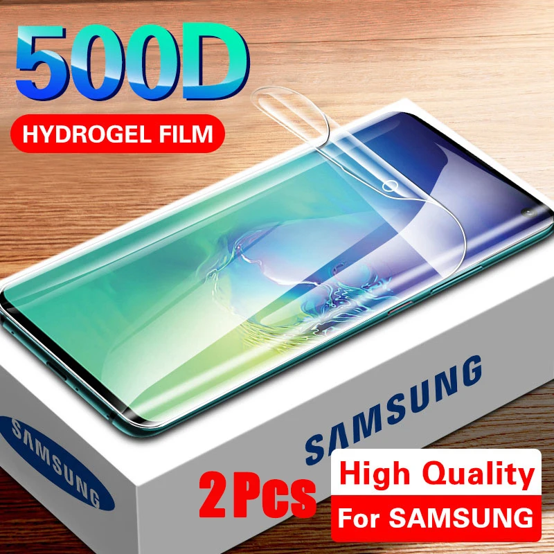 Защитная пленка для экрана 2 шт. гидрогель Samsung Galaxy S21 S20 S10 S9 S8 плюс крышка Note 20 10 9 Plus