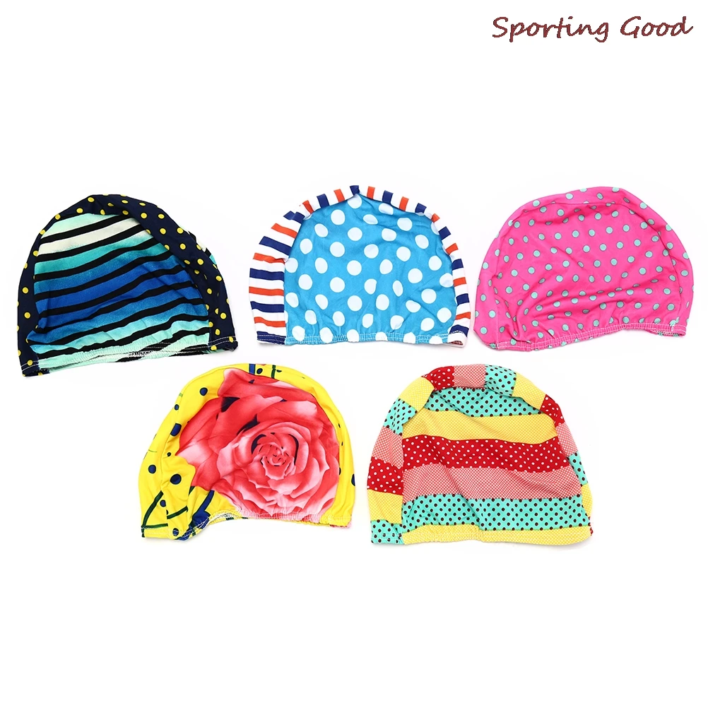 1PCS Adult Elastic Swimming Caps Protect Ears Long Hair Soft Bathing Hat Summer Beach Swim Cap Random Send