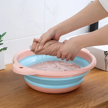 

Folding Washbasin Bucket Portable Collapsible Basins Car Washing Tool Vegetable Fruit Basin Cleaning Tourism Fishing Camping